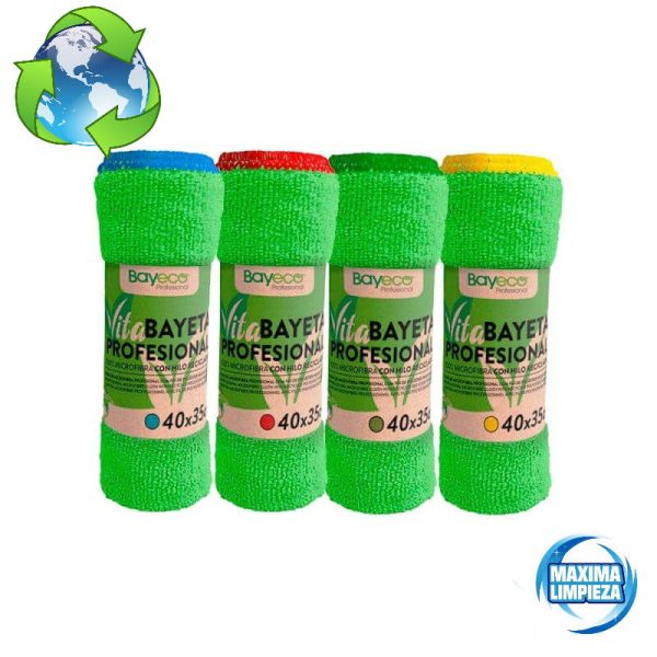 bayeta ecológica microfibra verde/amarilla