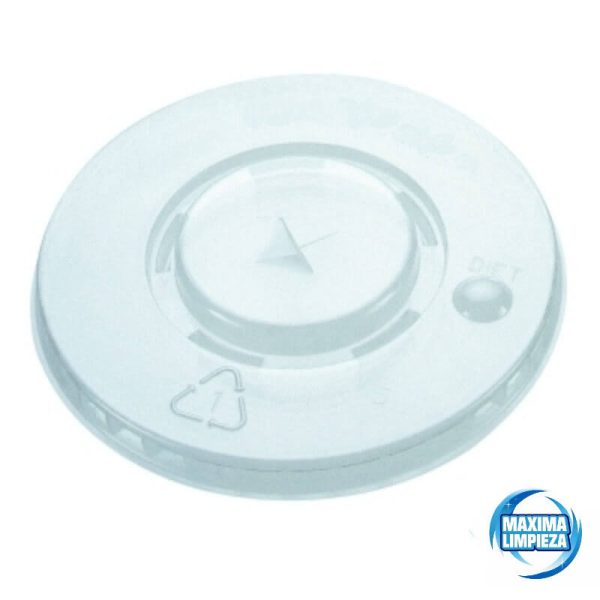 Tapa plana cruz Aristea vaso 500 ml. transparente (100 uds.) - Imagen 1