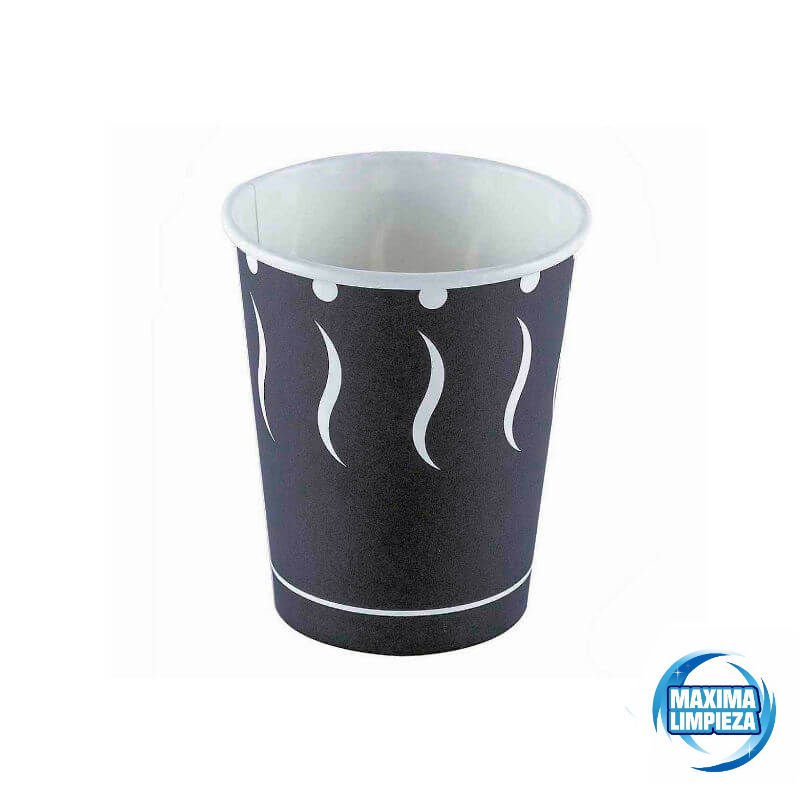 1022600-vaso-carton-negro-8oz-240ml-maximalimpieza vaso cartón negro 7oz
