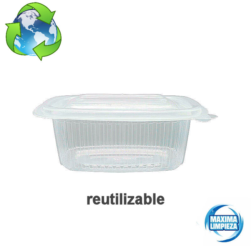 envase traslúcido reutilizable